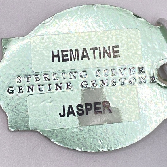 Iris & Lily London Sterling Silver Hematite Jasper Beaded Pendant Necklace New - Picture 8 of 9